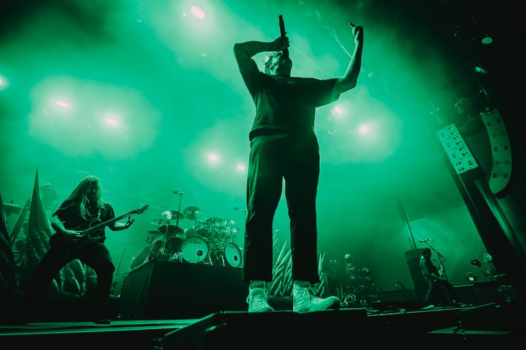 Bleed From Within performing live at AEC Theatre in Adelaide